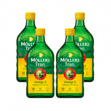 Mollers Fish Oil Sitron/Lemon 500 ml - 4 bottles